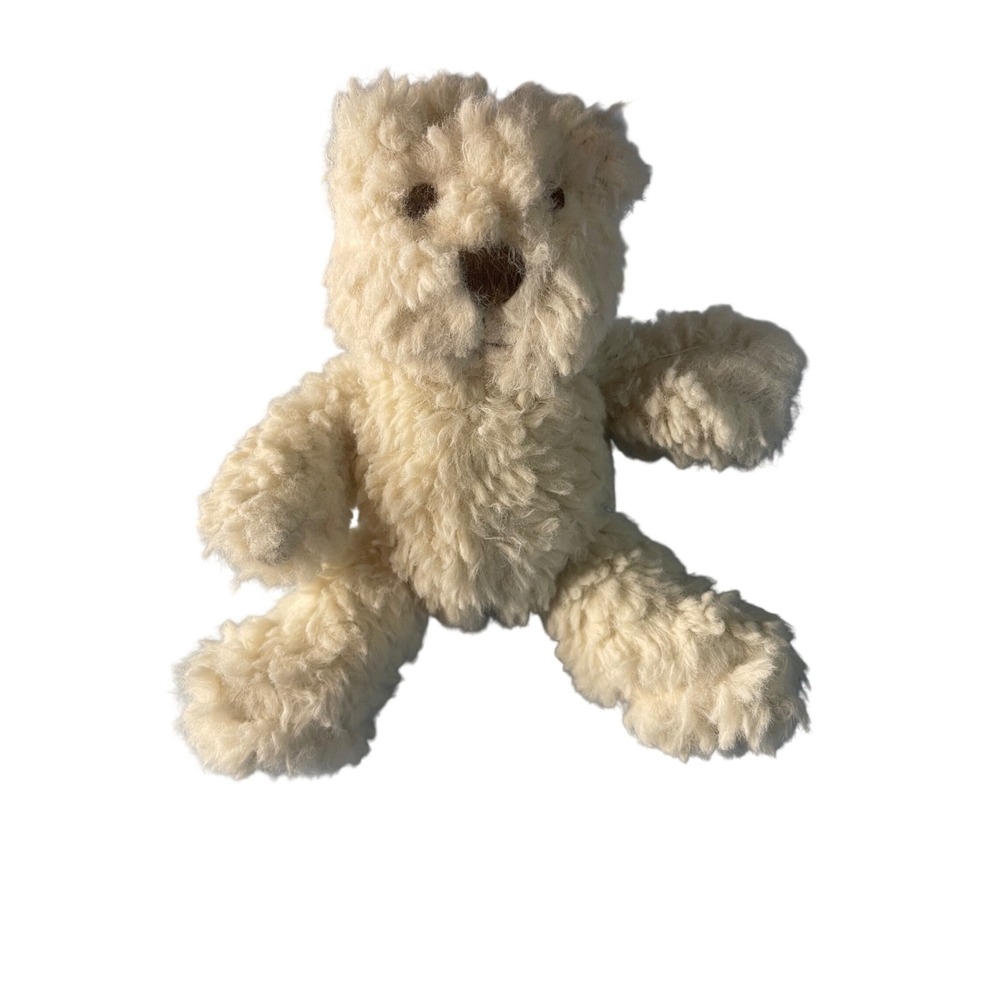Baby Gap Cream Sherpa Teddy Bear Plush Stuffed Animal Small 6 Inch